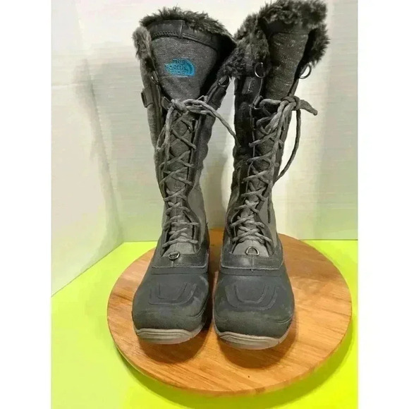 North Face Tall boots womans size8 Grey Primaloft - Picture 1 of 6